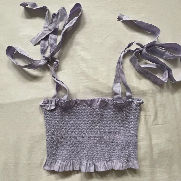 Capulet crop top in lavender - Picture 5 of 5